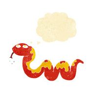cartoon snake with thought bubble N8
