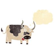 cartoon bull with thought bubble N3