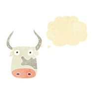 cartoon cow with thought bubble N7