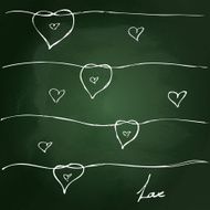 Sketchy love heart design on blackboard N10