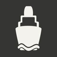 Flat in black and white mobile application buoy