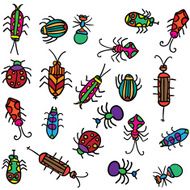 beetles vector doodle