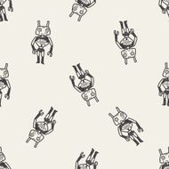 robot doodle seamless pattern background N6