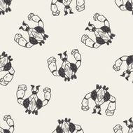 robot doodle seamless pattern background N14