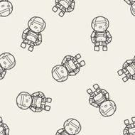 robot doodle seamless pattern background N28