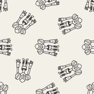 robot doodle seamless pattern background N31