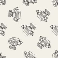robot doodle seamless pattern background N33