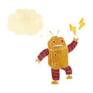 cartoon robot with thought bubble N8