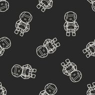 robot doodle seamless pattern background N124