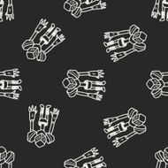robot doodle seamless pattern background N127