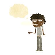 cartoon smoker with thought bubble