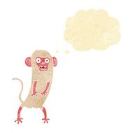 cartoon crazy monkey with thought bubble N2