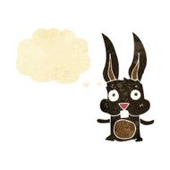 cartoon rabbit with thought bubble N15