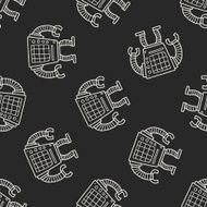 robot doodle seamless pattern background N151