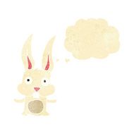 cartoon rabbit with thought bubble N16