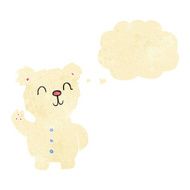 cartoon polar bear with thought bubble N7