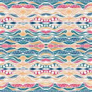 tribal abstract hand-drawn seamless pattern N25