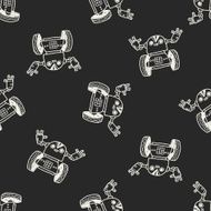 robot doodle seamless pattern background N181
