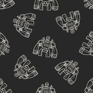 robot doodle seamless pattern background N183