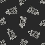 robot doodle seamless pattern background N186