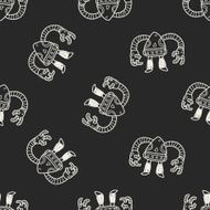 robot doodle seamless pattern background N193