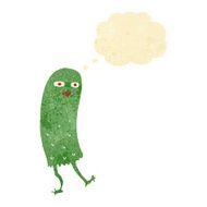 cartoon funny ghost with thought bubble N3