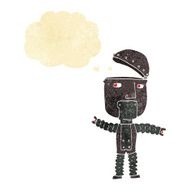 cartoon robot with thought bubble N11