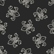 royal crest doodle seamless pattern background N4