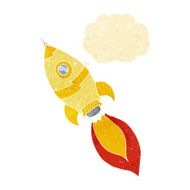 cartoon spaceship with thought bubble N2