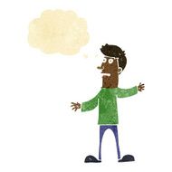 cartoon surprised man with thought bubble N15