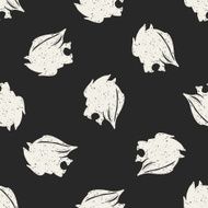 royal lion doodle seamless pattern background N2