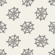 rudder doodle seamless pattern background N4