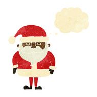 cartoon santa claus with thought bubble N23