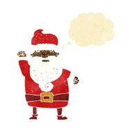 cartoon angry santa claus with thought bubble N2