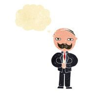 cartoon old man with mustache thought bubble N4