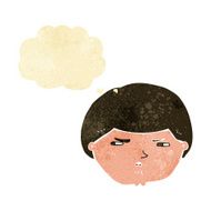 cartoon annoyed man with thought bubble N14