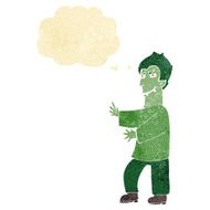 cartoon vampire with thought bubble N23