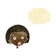 cartoon shocked woman with thought bubble N16