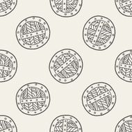 shield doodle seamless pattern background N2