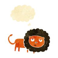 cartoon lion with thought bubble N3