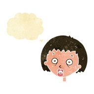 cartoon shocked woman with thought bubble N17