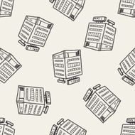 shop mall doodle drawing seamless pattern background