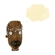 cartoon annoyed old man with thought bubble N9