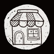 shop store doodle drawing N19