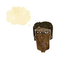 cartoon angry face with thought bubble N3