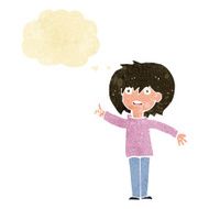 cartoon woman asking question with thought bubble N4
