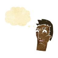 cartoon angry face with thought bubble N5