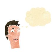 cartoon angry face with thought bubble N6