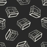 shop store doodle drawing seamless pattern background N6