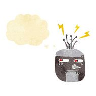 cartoon robot head with thought bubble N7